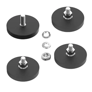 Male threaded stud rubber coated neodymium magnet