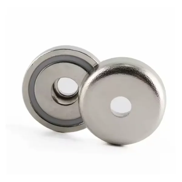 Strong Neodymium Magnet Round Base with Mounting Holes Standard Pot Magnet