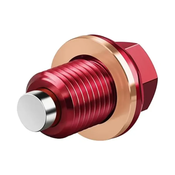 Anodized aluminum alloy M12x1.25 magnetic oil drain plug