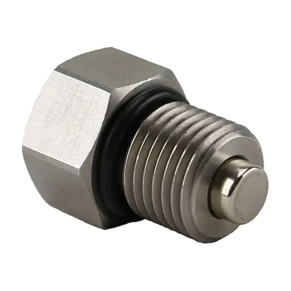 Stainless steel engine neodymium magnetic oil drain plug with rubber ring