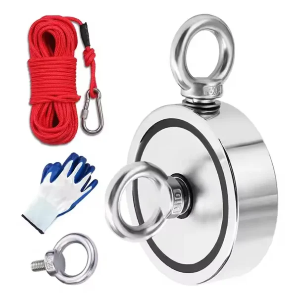 Double Sided Double Ring Neodymium Fishing Magnet Set