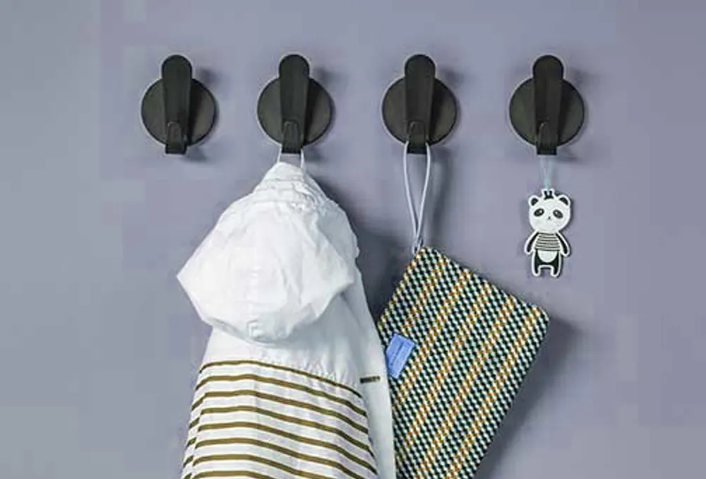 Surface to which magnetic coat hooks attach