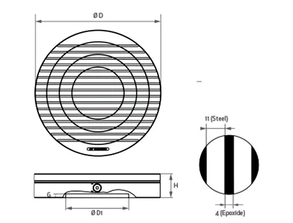 Design drawing of circular turning permanent magnetic chuck