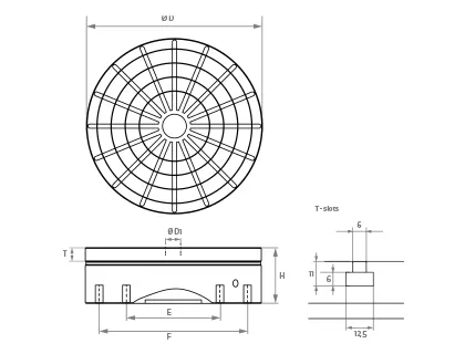 Radial pole circular grinding permanent magnet chuck design drawing