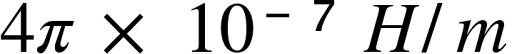 Physical constant of magnetic permeability of free space 3