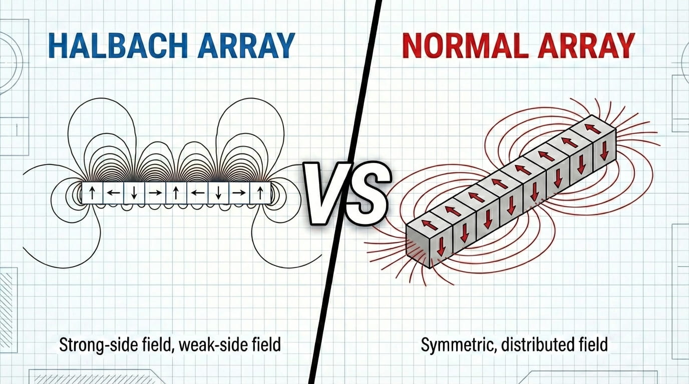 halbach array vs normal array